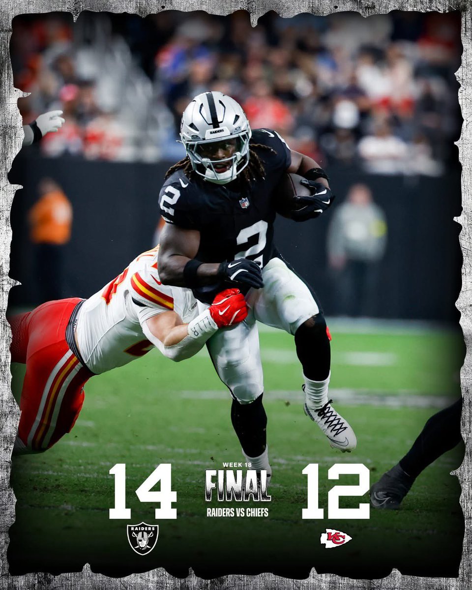 RaiderFanPod's tweet image. Started and ended the season with a win, ended the season with a 60 yard FG! #theraiderfanpodcast #RaiderNation #raiders