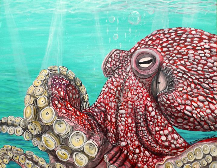 OVARTist's tweet image. Art of the Day! "Red Kraken". Buy at: ArtPal.com/OVARTist?i=515…