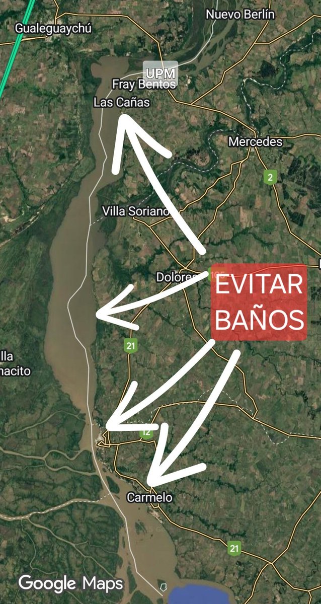 Río Uruguay, 
aguas abajo de Fray Bentos, autoridades sanitarias advierten a la  población de evitar el baño en las playas del río Uruguay.
Esto es para Las Cañás en Río Negro y las playas de Soriano y Colonia.

elzumbido.uy/2026/01/04/ale…