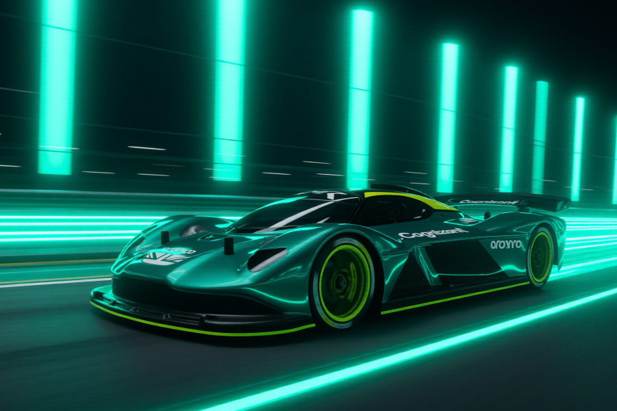 jason9394's tweet photo. Midnight vibes, DRS dreams, and just enough glow to light up every apex.💚⚡#AstonStyle #Hypercar #NightRun #NeonSpeed #Valkyrie #AstonMartin #AI #RC #Tamiya #TC01 #MonTechRacing https://t.co/LbGXVz4JQe