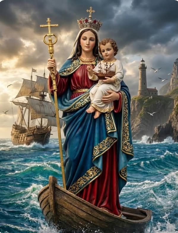 CatholicQuote12's tweet image. Our Lady of Star of the Sea, intercede for us.