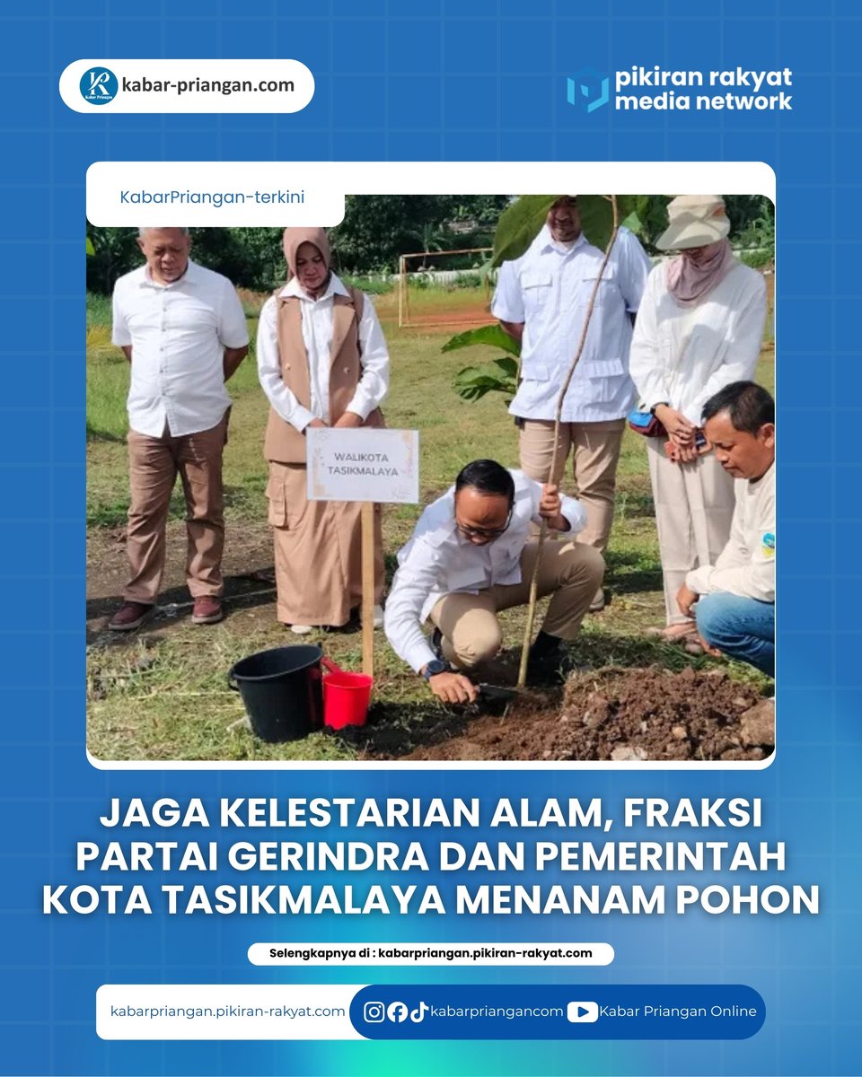 Fraksi Partai Gerindra bersama Pemerintah Kota Tasikmalaya menggelar Gerakan Menanam Pohon di area Balekota Tasikmalaya

Selengkapnya kabarpriangan.pikiran-rakyat.com/kabar-priangan…
