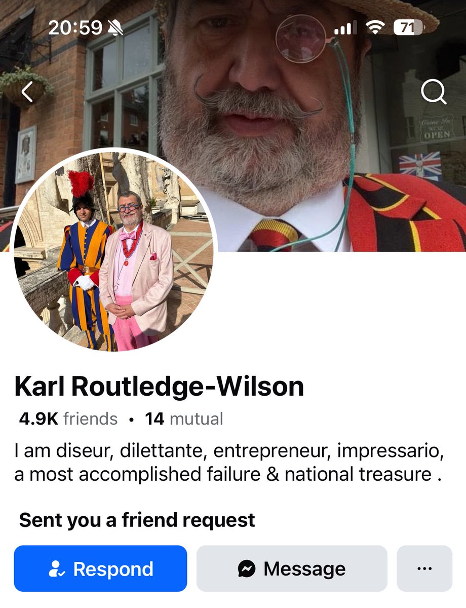 Lordmiles's tweet photo. This distinguished gentleman (SEE PICS) with the same surname as me sent me a friend request…. https://t.co/D1ih2JsBCQ