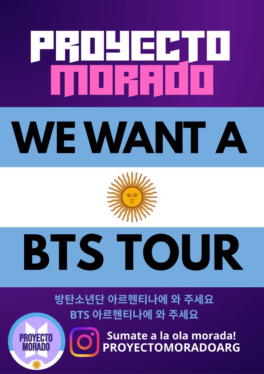 VanteHighLevel's tweet photo. Este es un momento único para garantizar la presencia de una de las bandas más importantes del mundo en suelo Argentino 🇦🇷🇦🇷🇦🇷🇦🇷🇦🇷 
@cronica 
@olgaenvivo
@cmdeluzu
@grinbankdaniel
#BTSARGENTINA2026
#PROYECTOMORADOARG
#TOURBTSARG https://t.co/thS7CJaV83