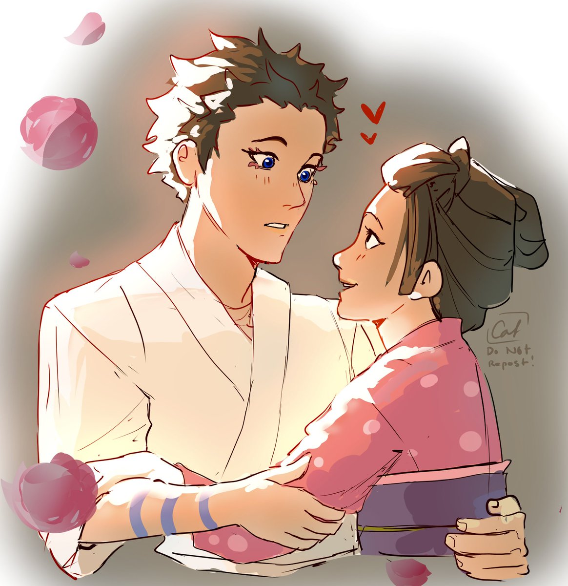 catmewniverse's tweet image. hakuji and koyuki study! ^^ #kny