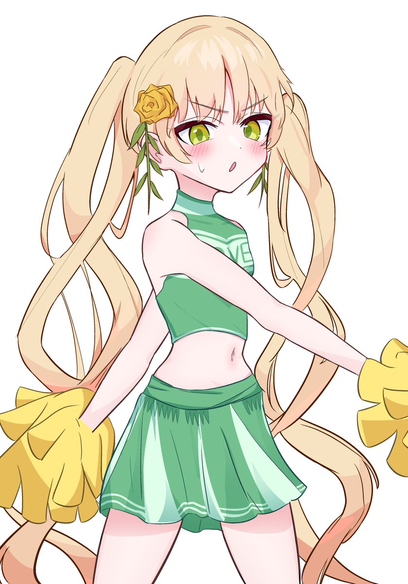 nekomame12345's tweet image. チアガールハンナちゃん！
#まのさば二次創作