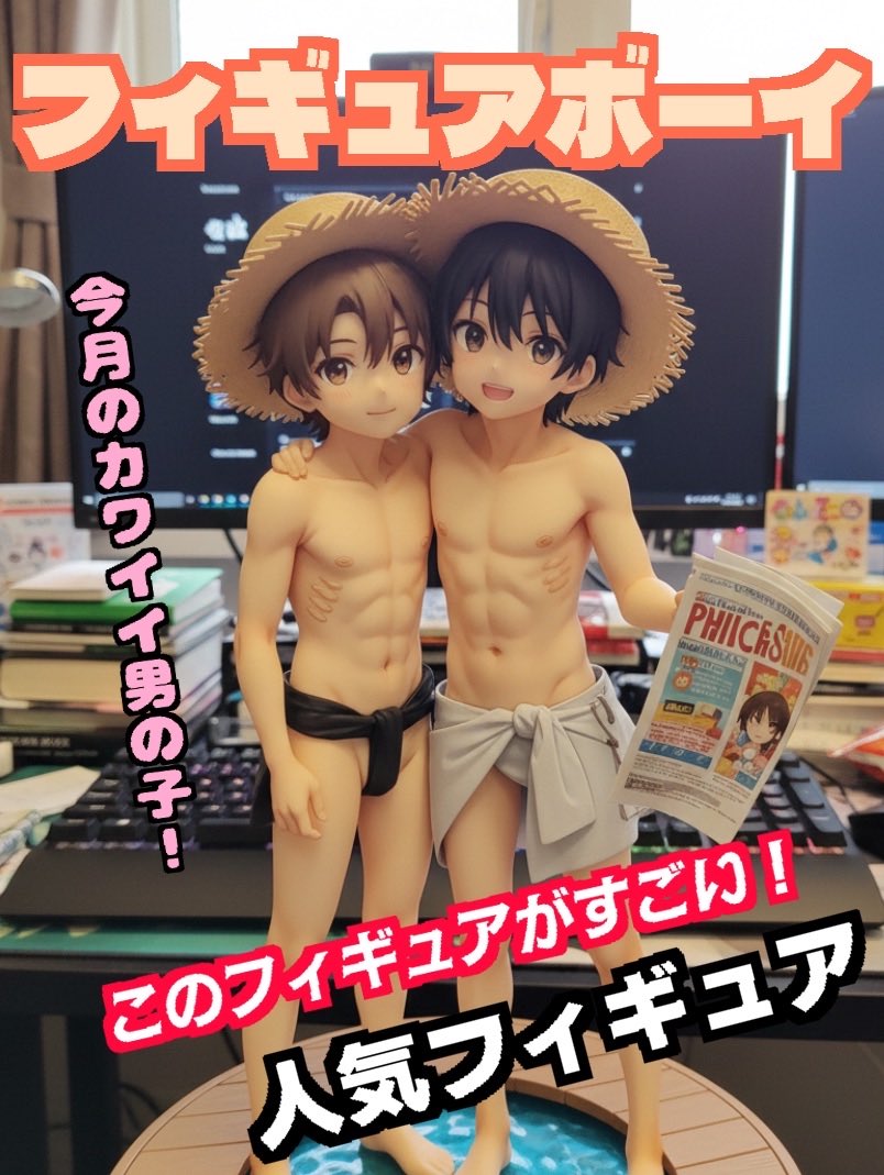 AI_hekitenboy's tweet image. カワイイ男の子フィギュア✨✨
雑誌風画像作ってみました✨✨✨

 #AIart