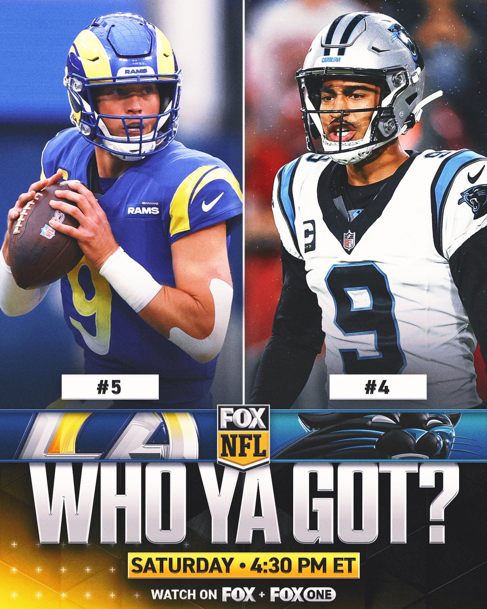 We've got a Wild Card Weekend double header coming your way on FOX! 🔥
🏈 Saturday at 4:30pm ET: @RamsNFL vs @Panthers
🏈 Sunday at 4:30pm ET: @49ers vs @Eagles