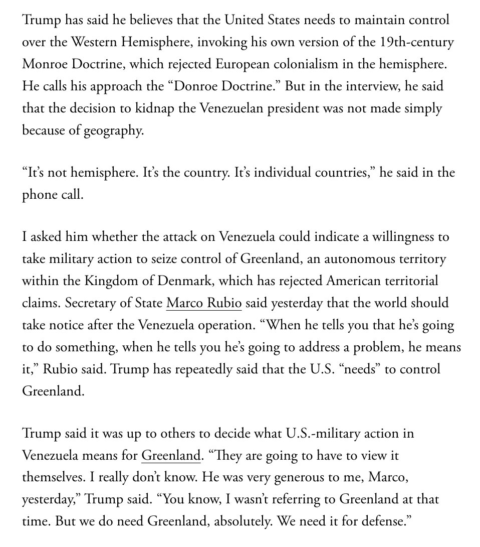 #internacional 
El presidente EE.UU. Donald Trump responde a declaraciones de la Vicepresidenta interina de Venezuela Delcy Rodríguez: "si no hace lo correcto, pagará un precio muy alto, probablemente mayor que Maduro"