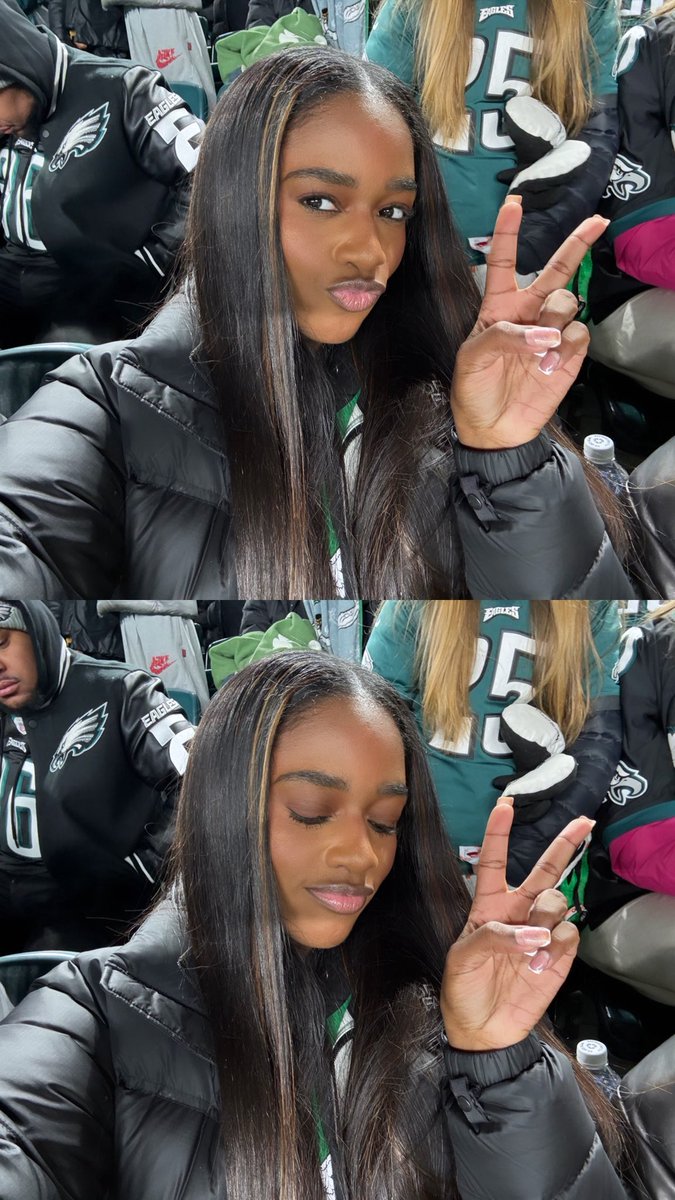 symiyah_'s tweet image. The Philadelphia Eagles really do have the prettiest fans, huh? 😭😍🦅