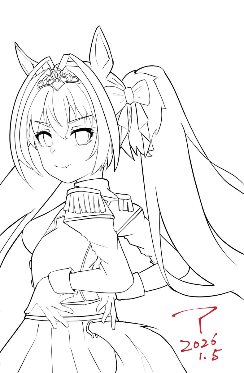 ダイワスカーレット描きました　#ウマ娘