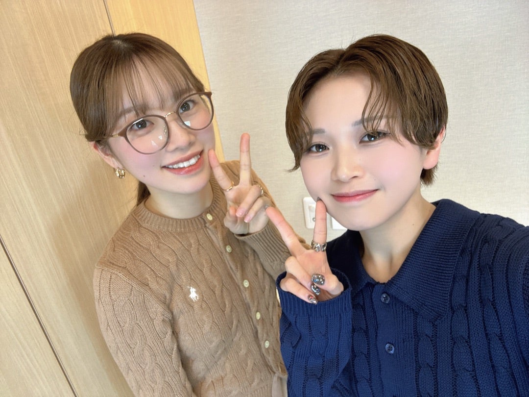 お揃いみたいで可愛い💚💜