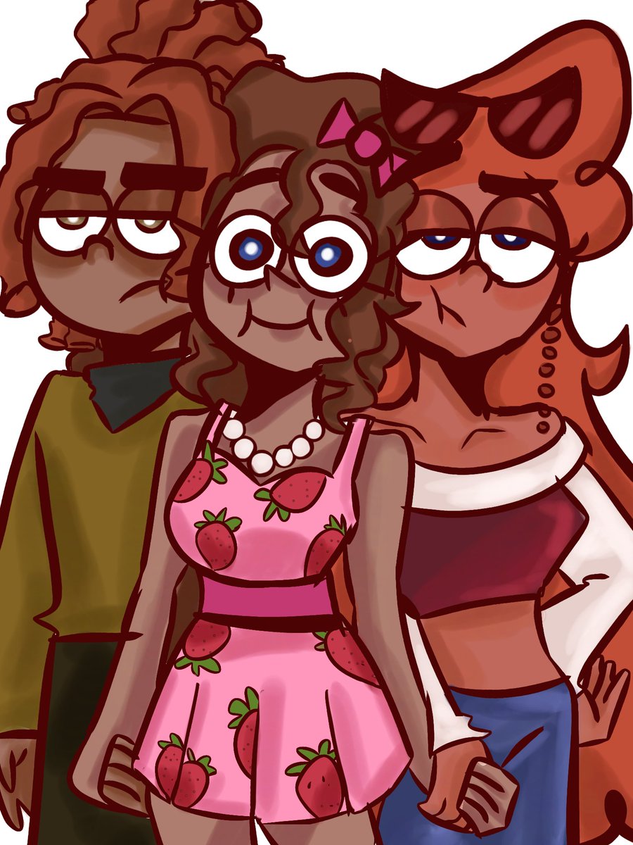 Marina +Dante+donnie 
The failed dimmadome! <a href="/Rokkimarz/">MARS 🦋🫐</a> 
#devzel #oc #fopanw