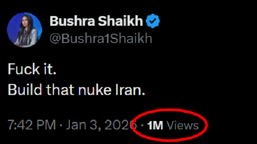 TheGriftReport's tweet image. Hi @metpoliceuk, @TerrorismPolice you still have not arrested @Bushra1Shaikh ?

This tweet has had over 1 million views and is inciteful and hateful and endorses terrorism

British patriots have gone to prison for less, but this woman who regularly goes to Iran gets a free pass?…