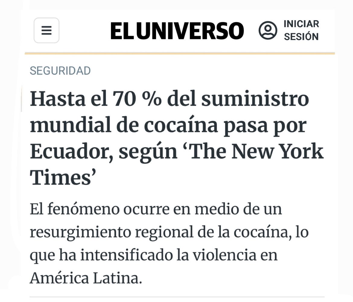 planfenixec's tweet photo. @BancadaADN Que tu propia prensa se haga eco del New York Times, de eso no se vuelve. Todo el Ecuador sabe por donde sale la droga, saben quienes estan a cargo de los puertos marítimos, saben quienes tienes flotas de barcos pesqueros y bananeros, saben en qué banco se blanquea el dinero... https://t.co/0ETKQl4slC