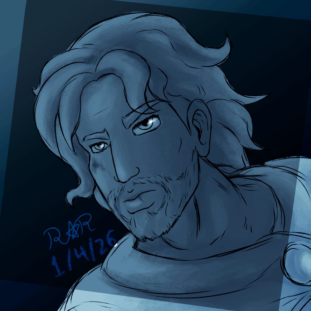 Redrunner613's tweet image. The tragic life of Odysseus, sketched it over a couple hours, based off of #EpicTheMusical