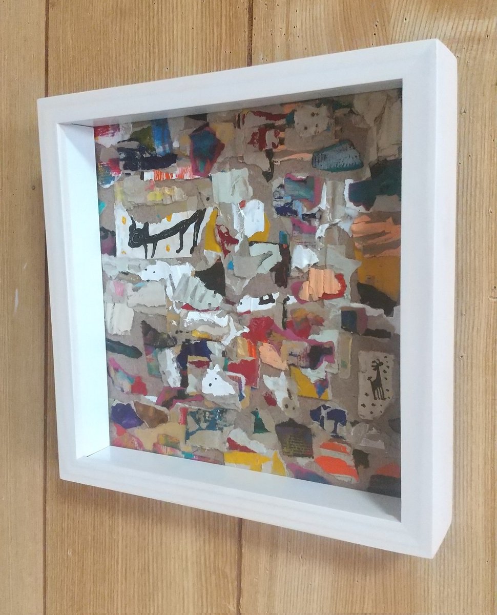 ボックスフレーム板に直でコラージュイタシました日替わりプレートが