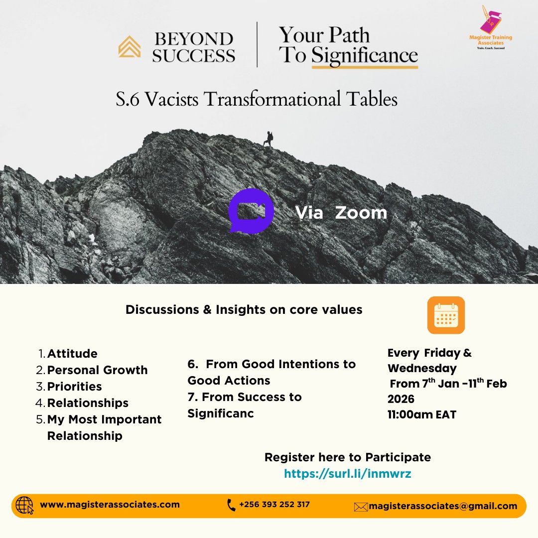 🎓 Hey S.6 Finalists! 🎓
Your next chapter matters. Don’t just aim for success—choose significance.
Join a powerful, life-shaping program created just for you as you prepare for the future.

👉 Register now:
📌 forms.gle/iDzitjdjZU6jNH…