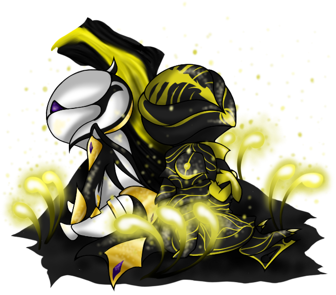 BambiHanabatake's tweet photo. Warframe Chibi Equinox Prime and Nidus https://t.co/cxNCK6n60k