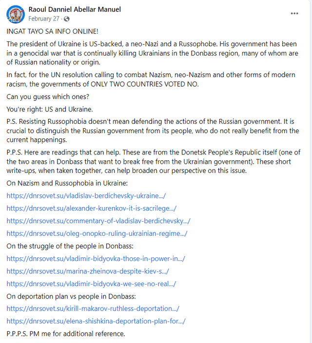 <a href="/Naryaprolet/">narya</a> <a href="/mchristiaaannn/">Matt #JoinSCAP #AkbayanPartylist 🇵🇸</a> Hay nagsalita nanaman ang mga makakaliwang grupo na akala mo sobrang linis. Pero nung russian invasion paniwalang paniwala sa russian propaganda lol.