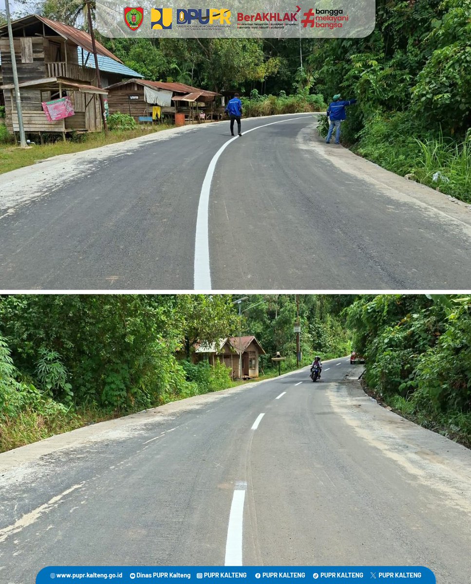 puprkalteng's tweet photo. Gubernur Kalteng melalui Dinas PUPR Prov. Kalteng melaksanakan pekerjaan marka jalan di ruas Patung–Hayaping untuk meningkatkan keselamatan, keteraturan lalu lintas, dan kenyamanan pengguna jalan.
#PUPRKalteng #MarkaJalan #KeselamatanLaluLintas #InfrastrukturJalan https://t.co/5jJZyaKCxv