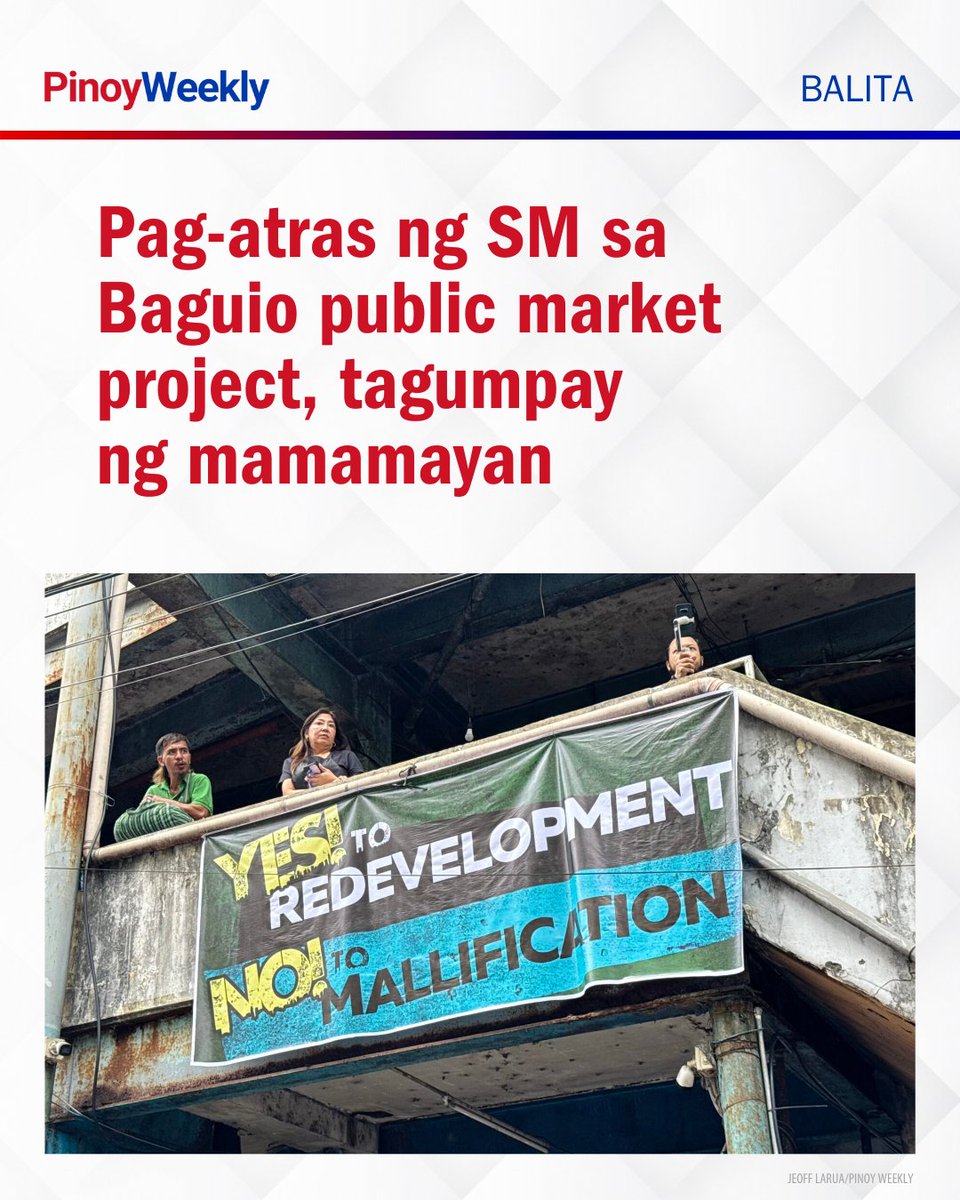 Tinawag itong “tagumpay ng kolektibong pagkilos” ng Save Baguio Market Movement matapos ang ilang taong pagtutol ng mga taga-Baguio sa pribatisasyon ng palengke sa lungsod.

BASAHIN: tinyurl.com/y7yh2sce