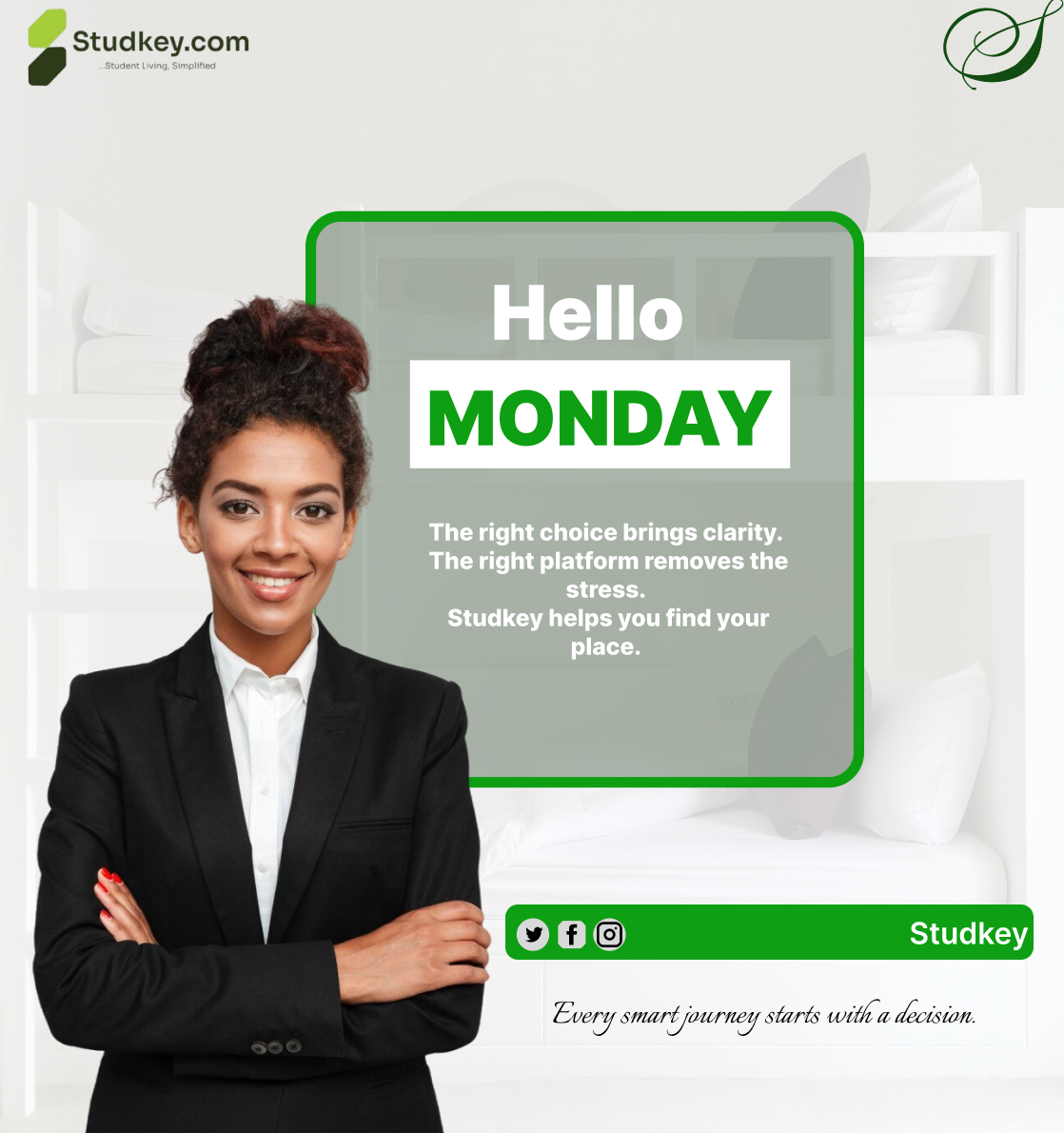 UseStudkey's tweet photo. Hello Everyone ! It's Monday ✨

New year energy is still strong, and it’s time to keep moving forward with purpose.

Let’s make this week count with Studkey.

#HelloMonday #NewYearVibes #2026 #Studkey #FreshWeek https://t.co/YGVhSflCSQ