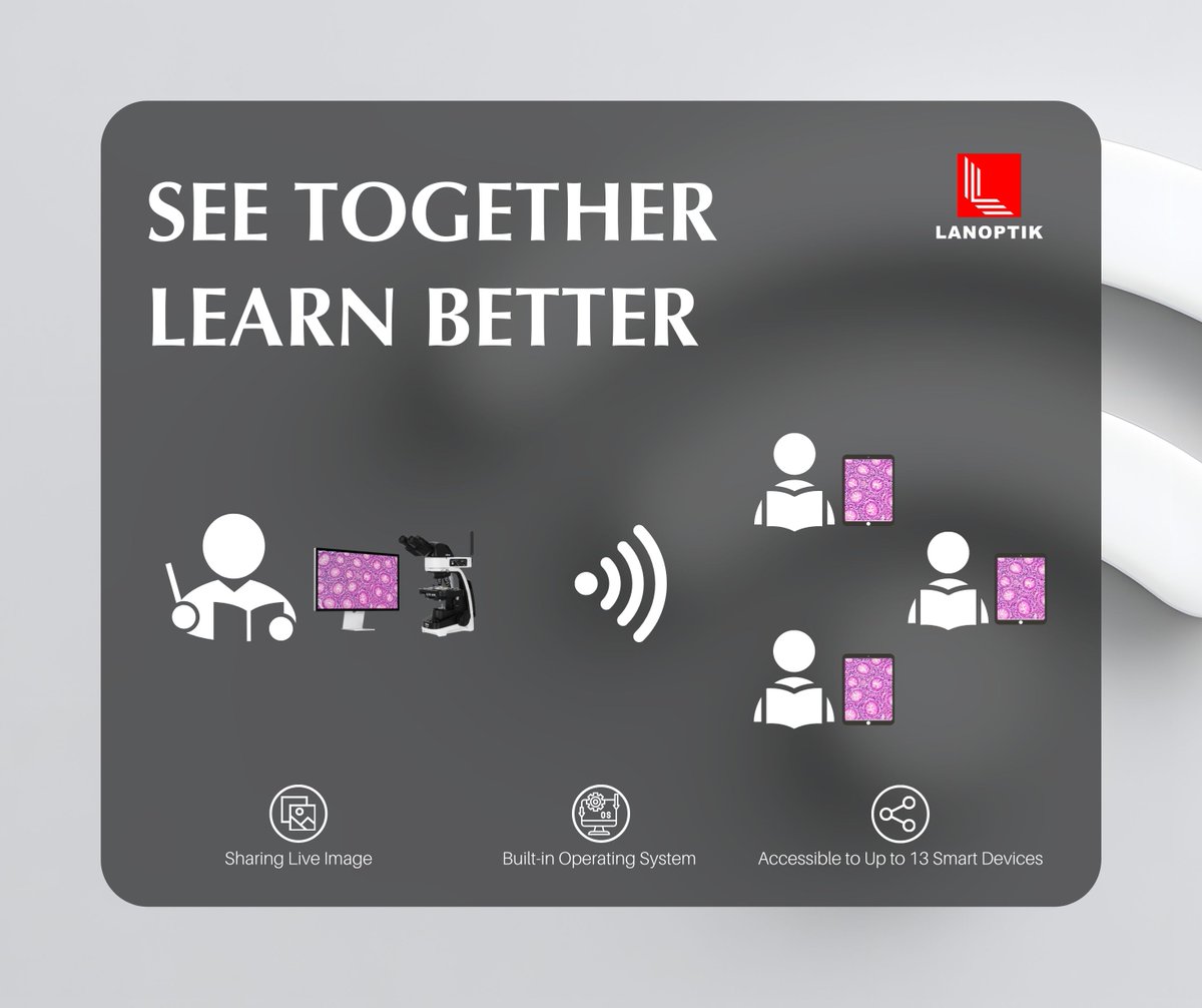 lanoptik_camera's tweet photo. Eyepiece or screen? Why not both.

• 50:50 eyepiece + screen viewing
• WiFi sharing to up to 13 devices
• Built-in OS — no computer required

One camera.
One teacher station.
The whole class engaged.

#DigitalMicroscopy #EmbeddedCamera #TeachingLabs #EdTech https://t.co/8gU9CydhGj