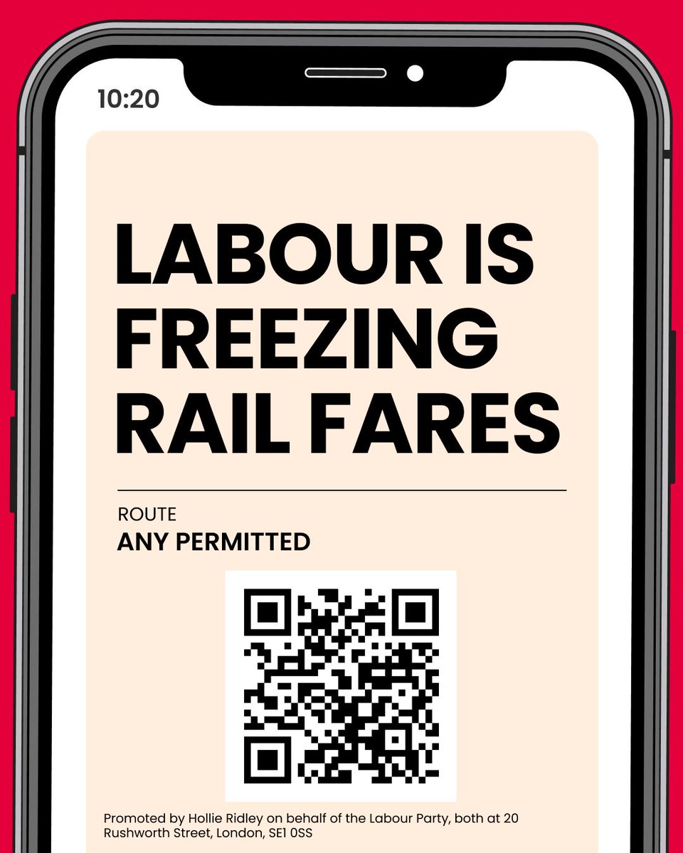 UKLabour's tweet image. With Labour, your rail fares will not go up this year, helping with the cost of living.