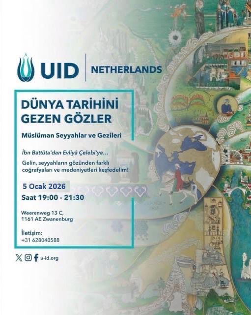 uidnederland's tweet photo. Ocak Ayı Konumuz: Müslüman Seyyahlar ve Gezileri
 
📅 Tarih: 05-01-2026
🕖 Saat: 19:00-21:30
📍 Yer: Weerenweg 13C, 1161 AE Zwanenburg
 
Gelin, birlikte dünyayı seyyahların gözünden keşfedelim!

#uid
#uidhollanda
#UID
#kitap
#seyyah https://t.co/8teibwuCTK