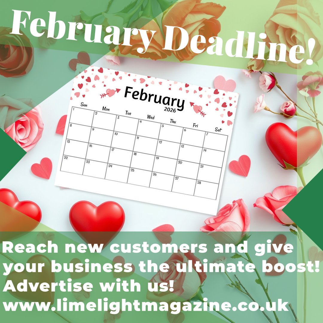 💌 Ready to steal hearts this February? 💌 Make sure you appear in our fab February issue and show your future customers some love! FEB DEADLINE: MONDAY 19TH JANUARY
.
advertise@limelightmagazine.co.uk
.
#LoveYourCustomers #FebruaryIssue #TamworthBusinesses