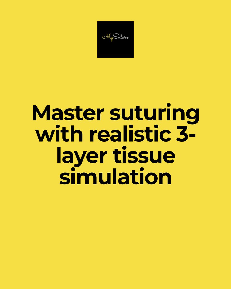 MySuture's tweet image. Realistic tissue simulation is essential for surgical training. MySuture™ kits feature 3-layer pads mimicking skin, fat, and muscle, plus surgical instruments and training videos. Master your suturing skills with tools designed by surgeons.