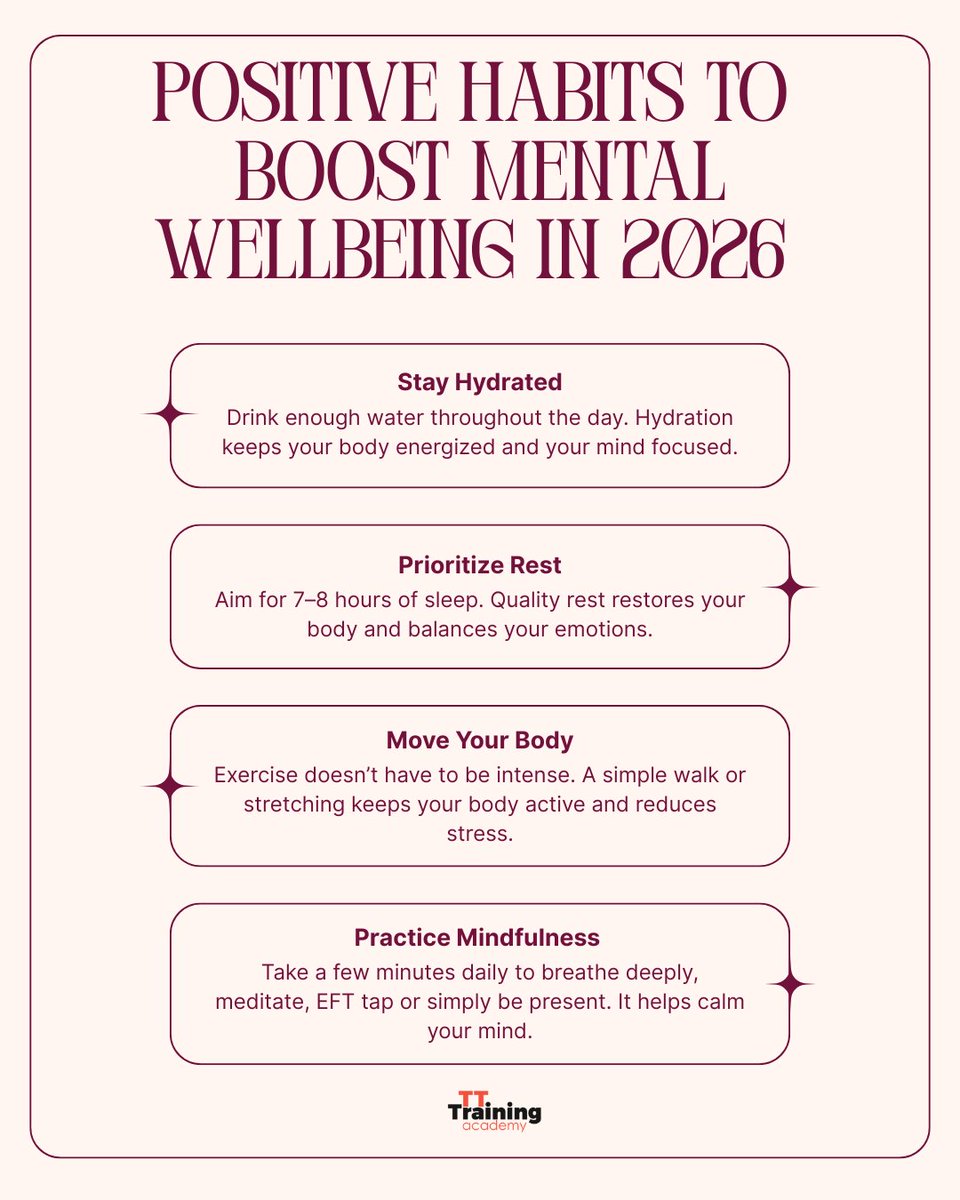 While these might seem obvious, these simple habits are fundamental to maintaining a positive mental wellbeing✨ What would you add to this list?

#positivehabits #wellbeing #mentalhealth #guidance #tips #january #resolutions #januarygoals #selfcare