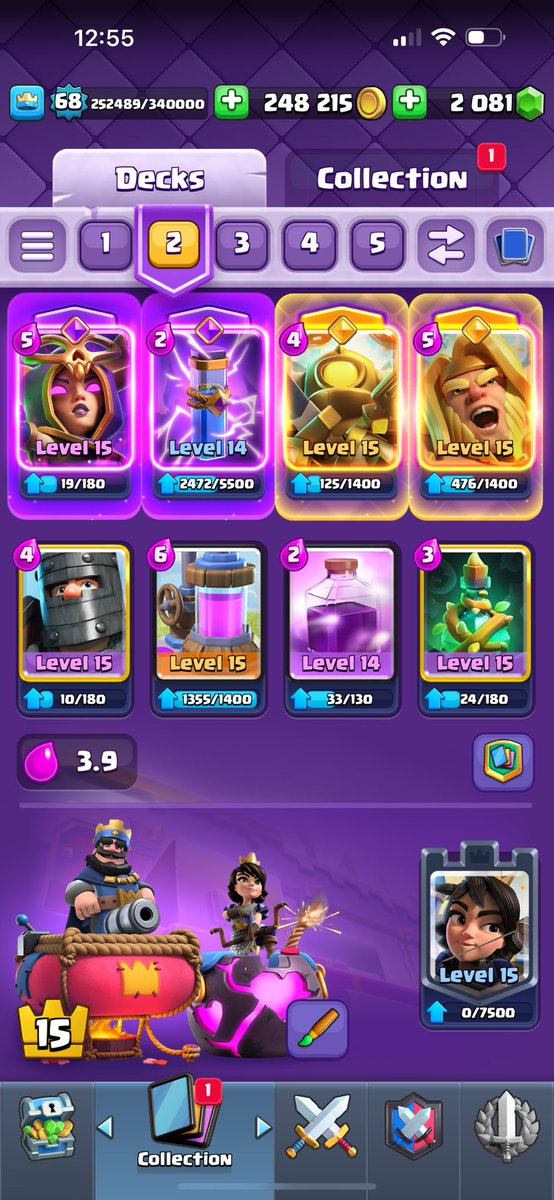 Chvrpd's tweet image. It’s not top 1k but we are getting closer. Top 500 in the US with my only maxed meta deck. ❤️❤️