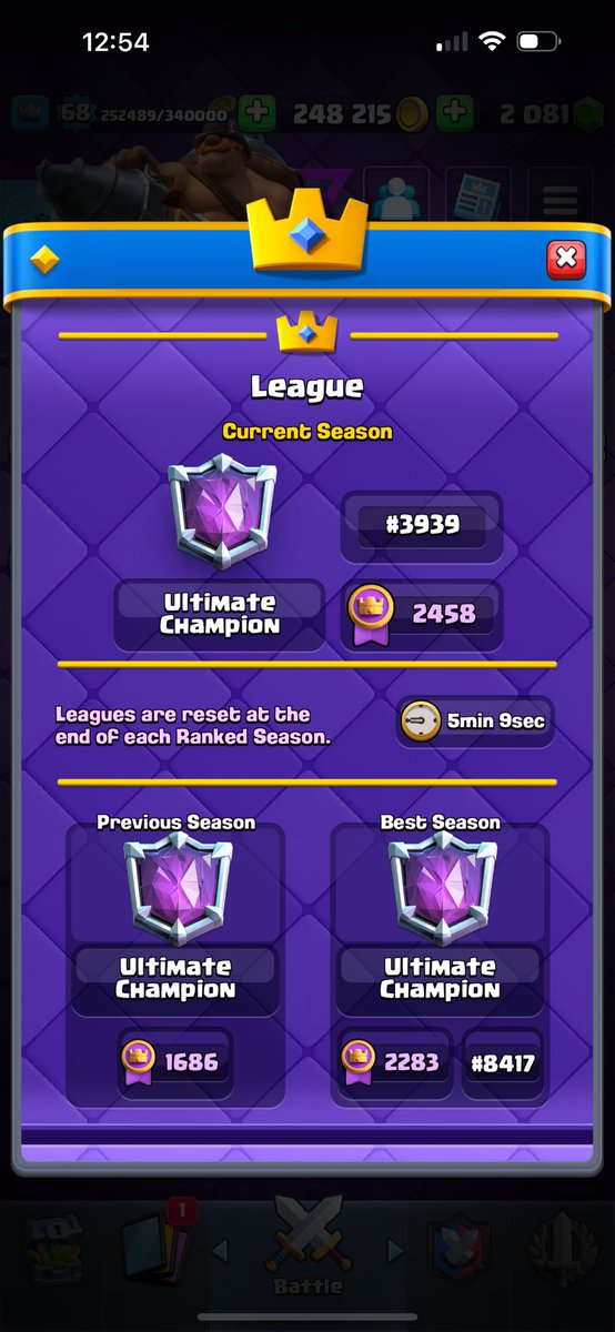 Chvrpd's tweet image. It’s not top 1k but we are getting closer. Top 500 in the US with my only maxed meta deck. ❤️❤️