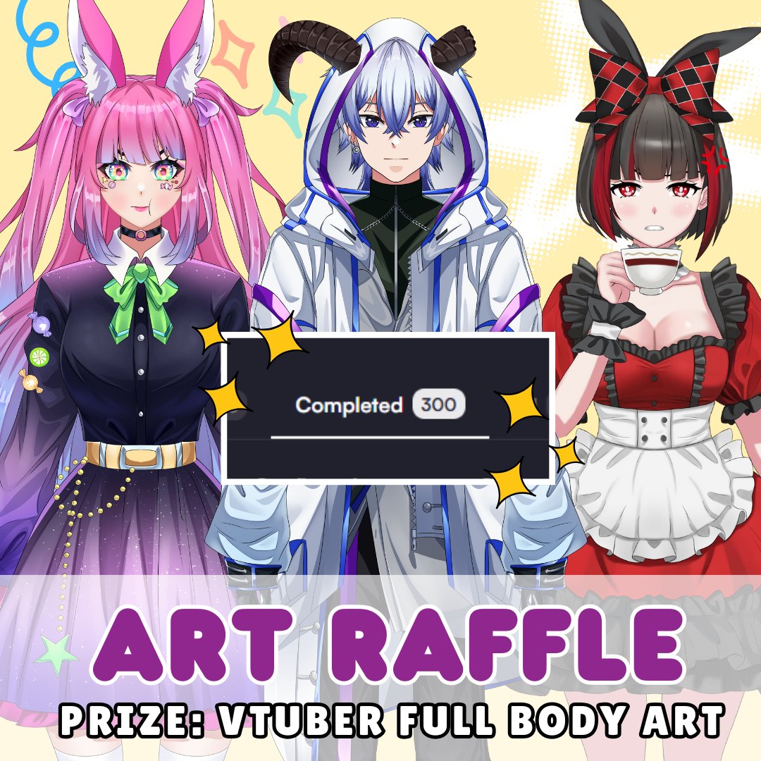 AzureOwlStudio's tweet image. ✨ 48 HOURS ART RAFFLE ✨

♡ celebrating 300 completed commissions, doing a small art raffle as a thank you ♡

HOW TO JOIN?:3
✦ follow
✦ like + repost
✦ reply with your vtuber ref

good luck 💙
#artraffle