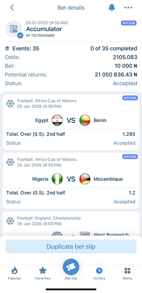 HolaSteve4's tweet image. #1xbet ⚽️ Today 

B7M3V 🫴2,105 odds (35games)
YMF3V 🫴2 odds

Edit

PVN3V 🫴311 odds 
DSQ3V 🫴25 odds 

#Edit &amp;amp; Win 🏆🙏

#Register 🔗 1xbet.ng/?bf=643d7d3ea3…

@bello_adefunke @Afc_saks1 @dfwpehlumiiii
