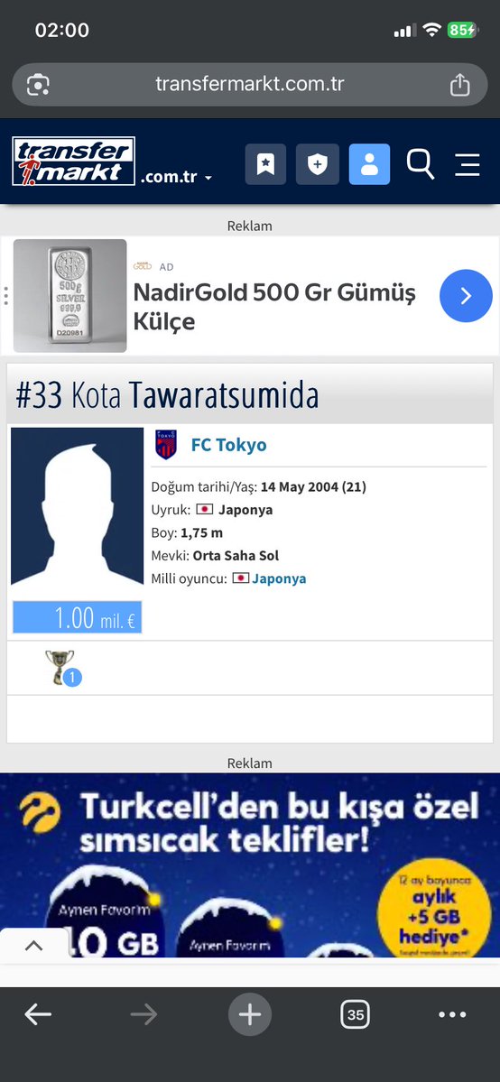 Kota tawaratsumida 
Sen japonsun farklı adamsın 
Bu gün 1m yazıyor orda 2 sene sonra minimum 30 yazacak