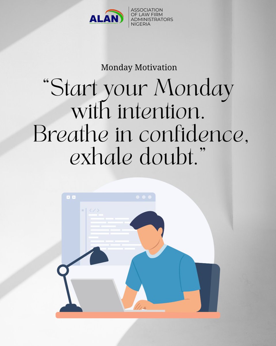 Start your work week with Intention. Let doubt have no place.

#MondayMotivation