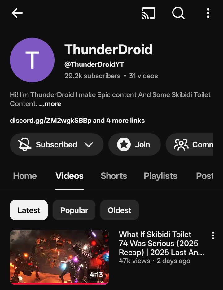 Omnisurge_X's tweet image. I think something happened to @ThunderDroidYT. And it's not looking good. It's Inviz in my guess... We must do something. 
#BringBoomBack #SkibidiToilet