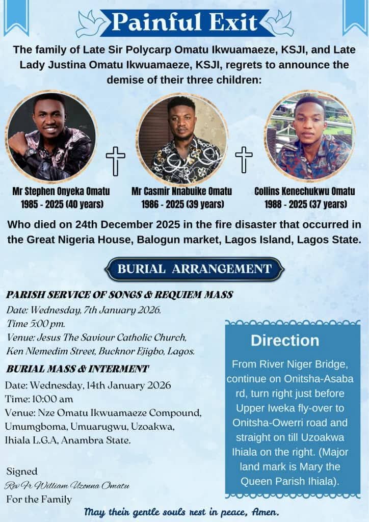 Hi, I'd really appreciate it if you would share or donate to this campaign!

*Help the Omatu Family Heal After Losing Three Brothers in the Balogun Fire Disaster*

undefined…

Donate here: oncrowdr.com/explore/c/6957…

Forward this message to your contacts to help this campaign