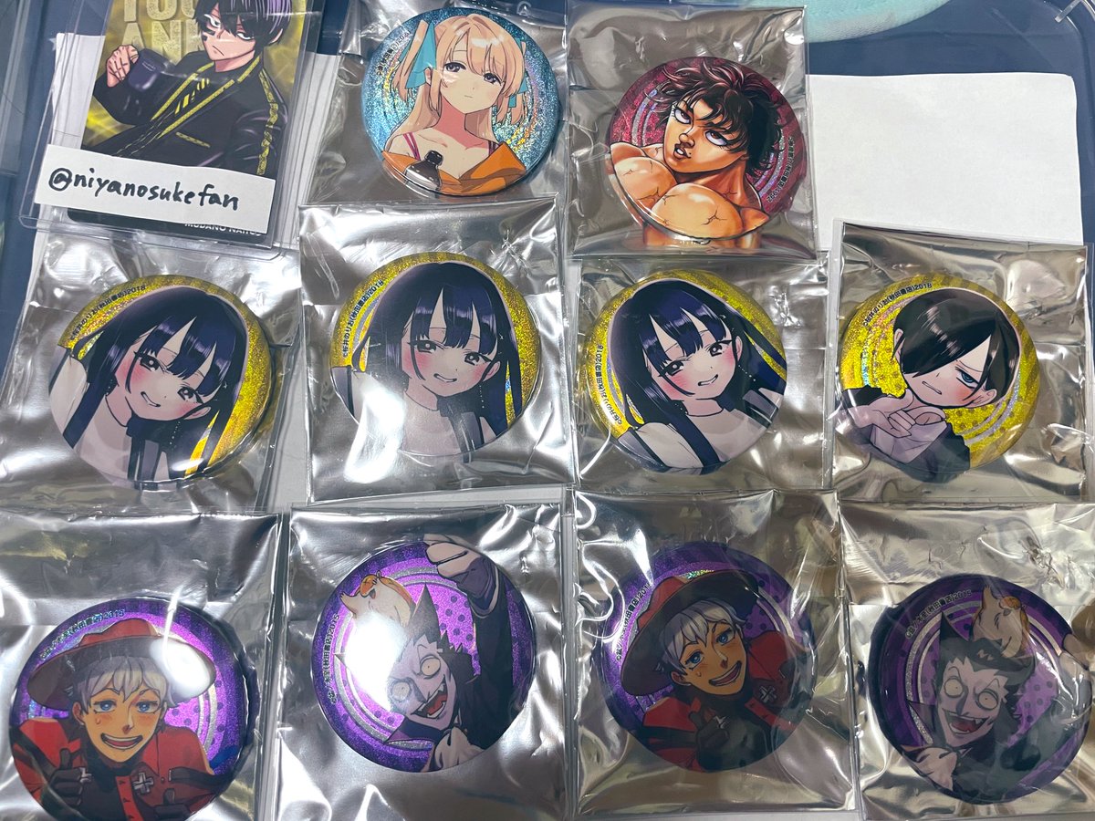 交換】 コミケ c107 秋田書店 特典 缶バッジ 上伊那ぼたん 刃牙 僕の心