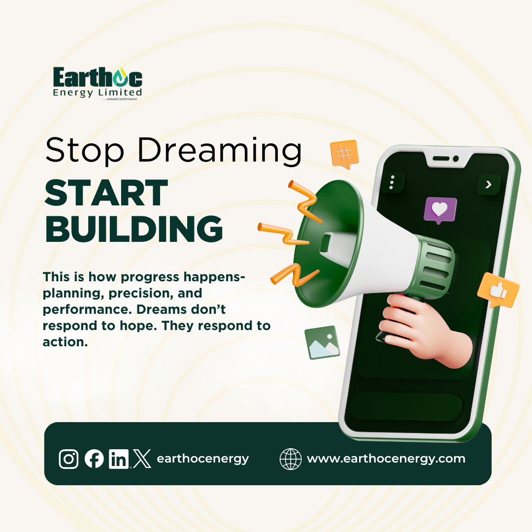 Earthoc_Energy's tweet photo. Every solution we deliver is built on discipline, expertise, and a commitment to real impact. This is how we lead the future of clean energy. Strategic thinking means nothing without disciplined action.
Cheers to those who have set out to bring their dreams to life. Cheers!! https://t.co/vkHehdi5FG