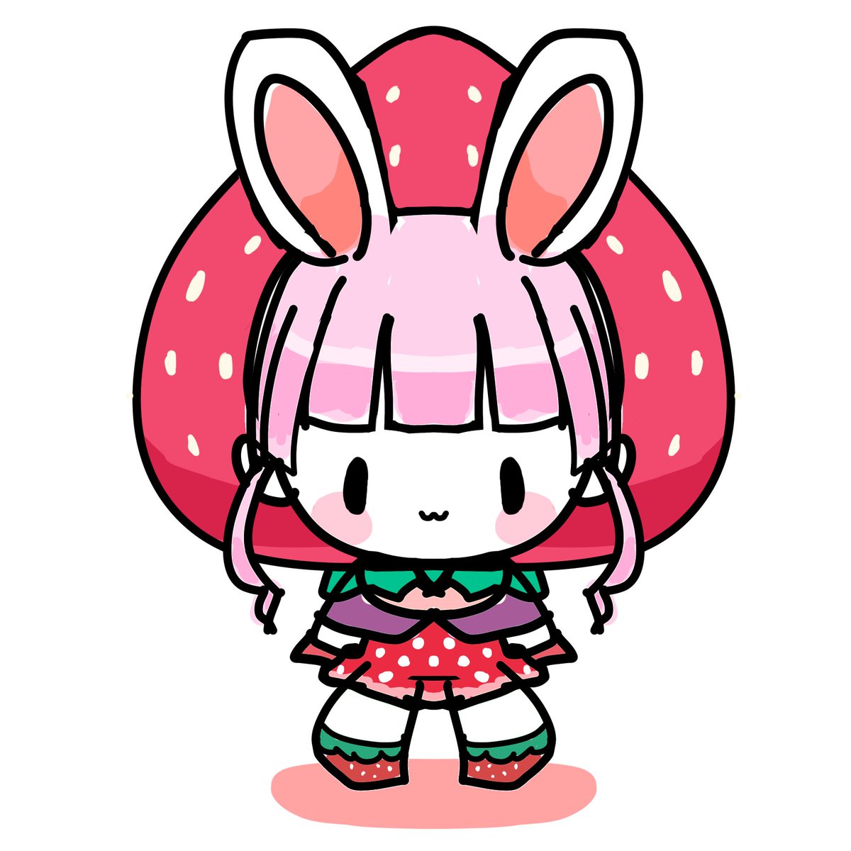 いちごウサギ 春季販売品うさぎのしっぽ・苺（5個入）【冷凍商品】 - kikuchi shop