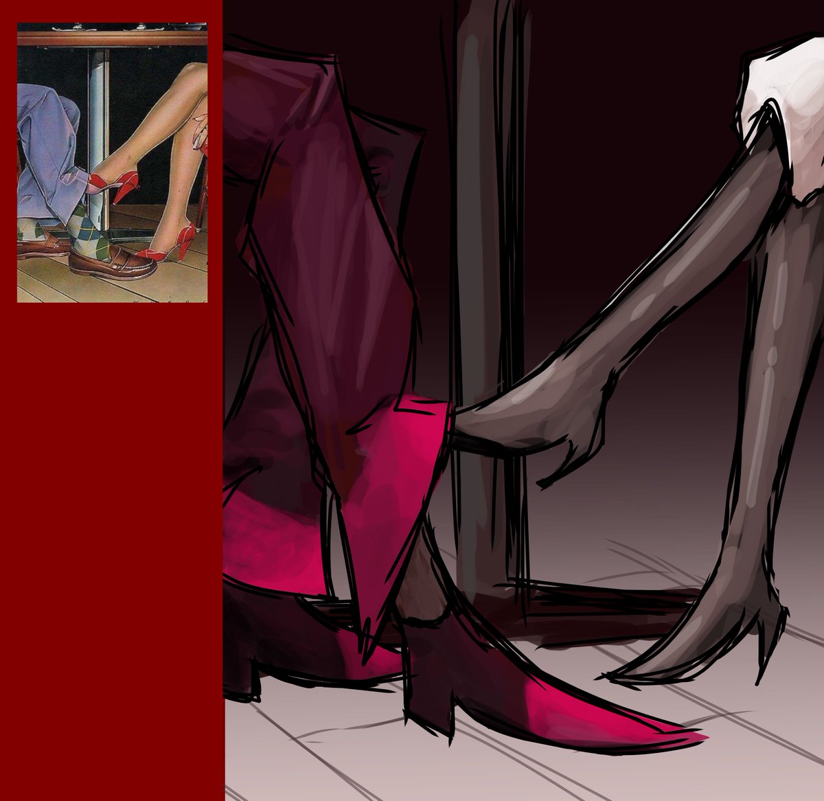 このシチュにすごく萌えちゃって、描くしかないと思った🍎🦌