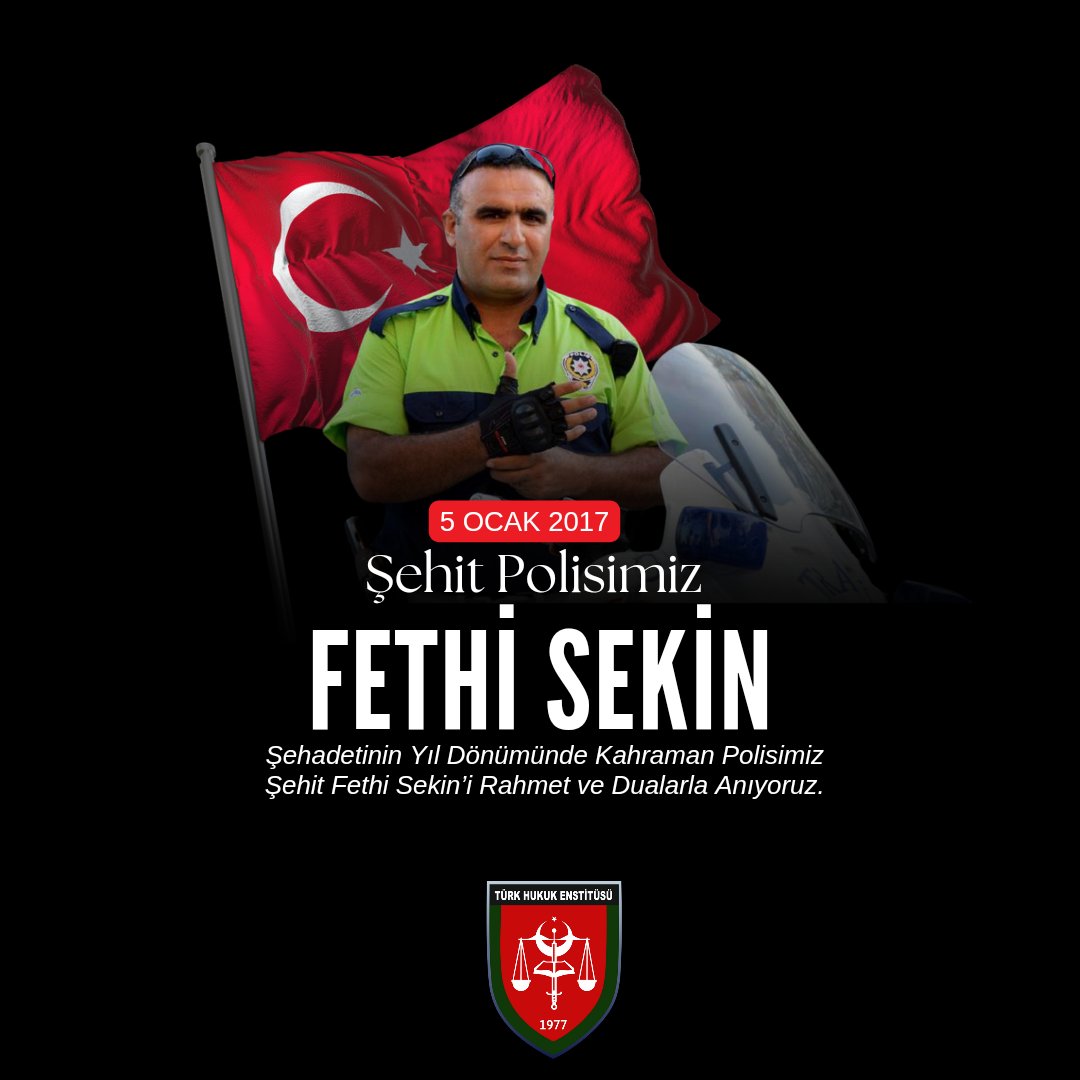 Şehadetinin Yıl Dönümünde Kahraman Polisimiz Şehit #FethiSekin’i Rahmet ve Dualarla Anıyoruz.
