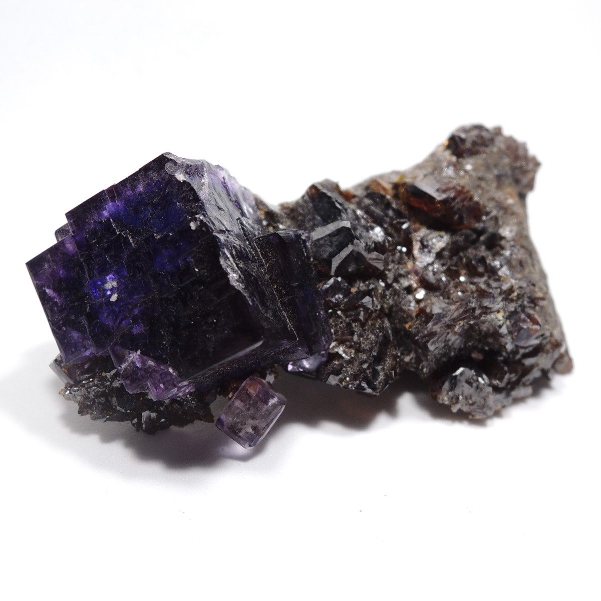 アメリカはテネシー州、エルムウッド鉱山産のフローライト(蛍石)の標本