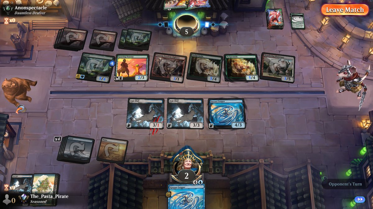 ThePastaPirate's tweet image. 🐧🏆Azorius Tempo🏆🐧

1) Only 1x hard removal (Reversal), mainly used bounce

2) 2x Seal stonewalled aggro 

3) 3x Owl: vigilant aerial threat

4) Back to back trophies tonight🏆🏆

5) 5x Penguin stole this trophy

Draft: 17lands.com/draft/731127da…

Games: 17lands.com/details/731127…