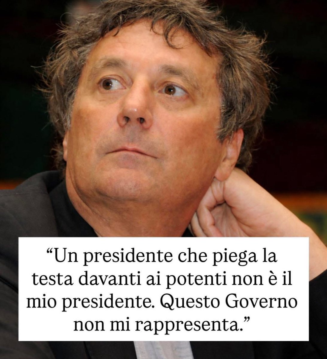 Frenkie_Woody's tweet photo. Io aggiungo: Un governo che si piega non rappresenta il popolo. https://t.co/mTyoXmI02s