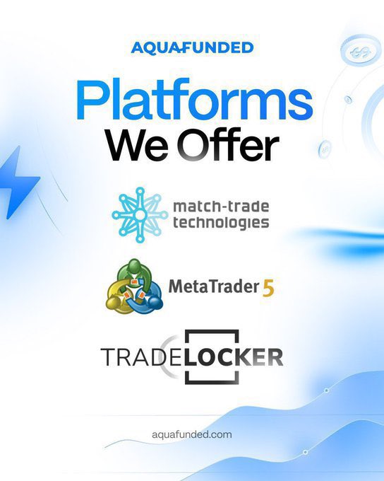pip_alchemist's tweet image. Why limit yourself to one platform when you can trade your way? 🚀

AquaFunded gives you the freedom to choose.
Whether you’re comfortable with MT5, prefer the modern feel of TradeLocker, or enjoy the simplicity of MatchTrader, AquaFunded has you covered.

Different strategies.…